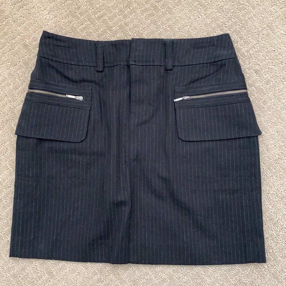Banana Republic Miniskirt, black with white stripes. Size 0